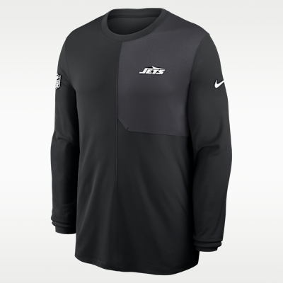 New York Jets Sideline Coach Men's Nike Dri-FIT NFL Long-Sleeve